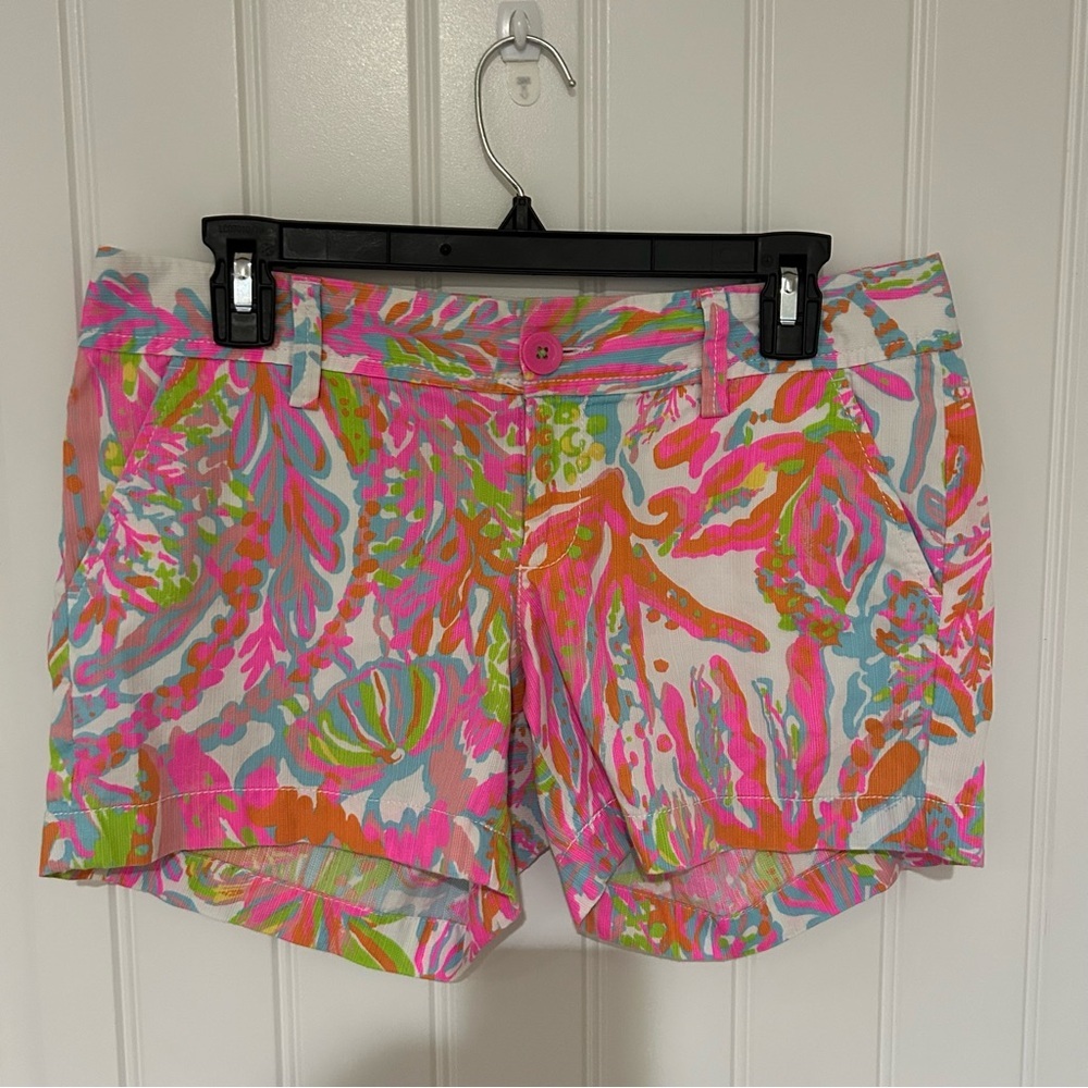 Lilly Pulitzer Scuba to Cuba Bright Neon Callahan Shorts Size 2